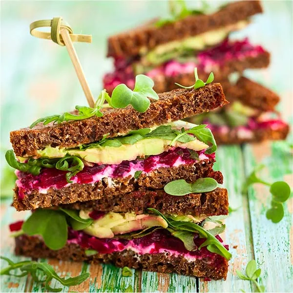 Beetroot & Avocado Rye Club